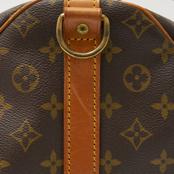 compass1706503886 Louis Vuitton Keepall 55 Travel Bag Monogram Canvas Leather Brown