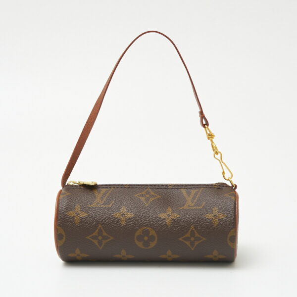 compass1706513519 Louis Vuitton Papillon 30 Model Barrel Handbag Monogram Canvas Leather Brown