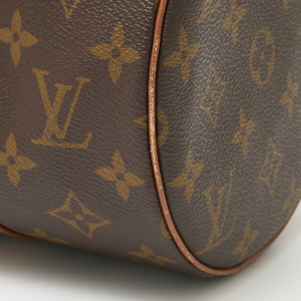 compass1706513573 Louis Vuitton Papillon 30 Model Barrel Handbag Monogram Canvas Leather Brown