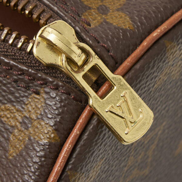 compass1706513595 Louis Vuitton Papillon 30 Model Barrel Handbag Monogram Canvas Leather Brown