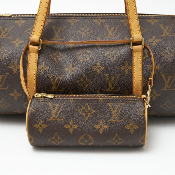 compass1706587970 Louis Vuitton Papillon 30 Shoulder Bag Monogram Canvas Brown