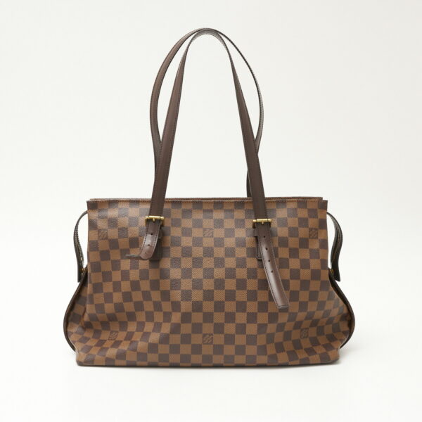 compass1708654464 Louis Vuitton Chelsea Damier Canvas Tote Shoulder Bag Brown