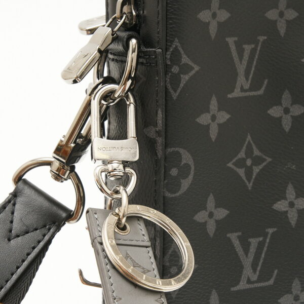 compass1708662258 Louis Vuitton Trio Messenger Shoulder Bag Monogram Eclipse Leather Black