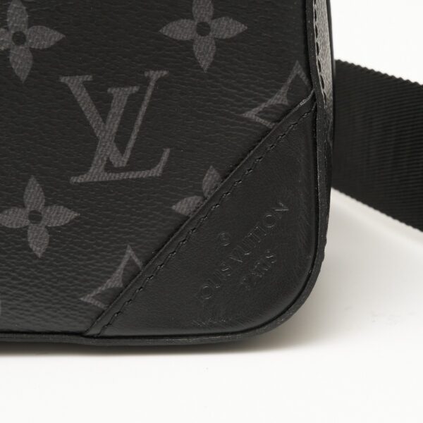 compass1708662305 Louis Vuitton Trio Messenger Shoulder Bag Monogram Eclipse Leather Black