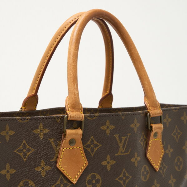 compass1710226572 Louis Vuitton Sac Plat Canvas Leather Brown