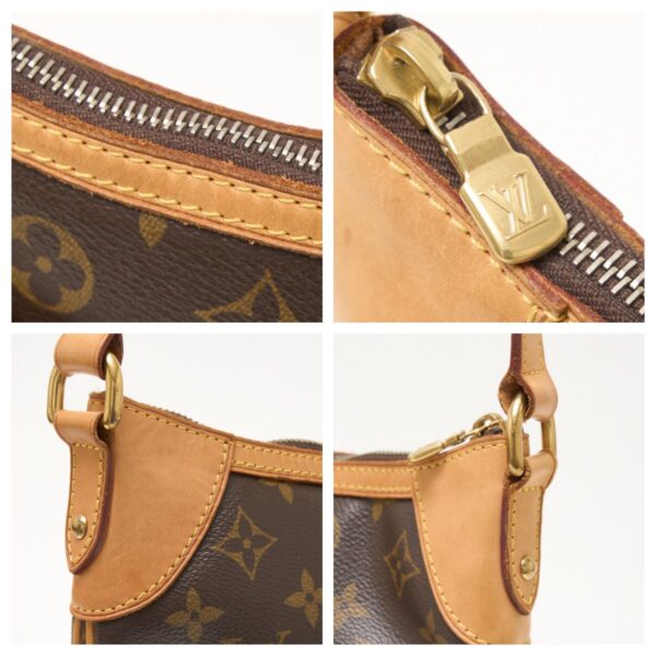 compass1710227303 Louis Vuitton Odeon PM Crossbody Shoulder Bag Monogram Canvas Leather Brown