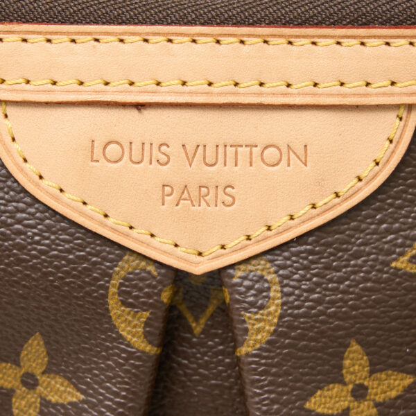 compass1710292044 Louis Vuitton Palermo PM Tote Shoulder Bag Monogram Brown