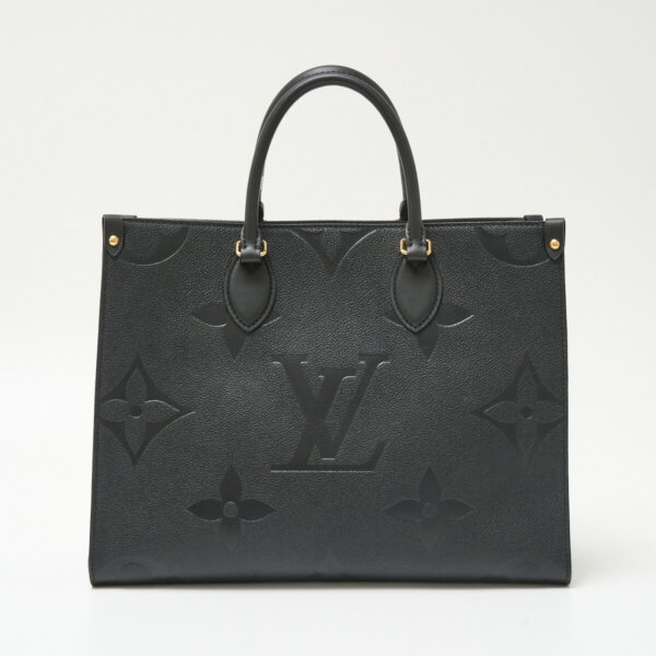 compass1710293349 Louis Vuitton On the Go MM Tote Shoulder Bag Monogram Empreinte Leather Black