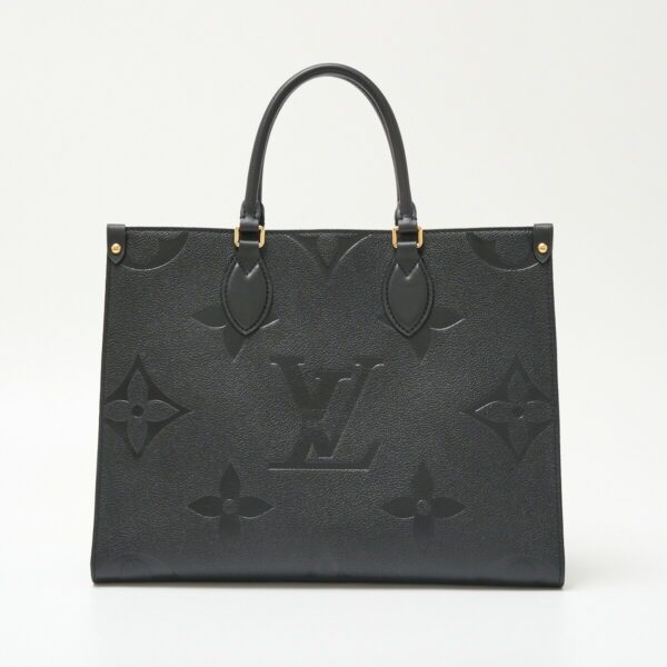 compass1710293361 Louis Vuitton On the Go MM Tote Shoulder Bag Monogram Empreinte Leather Black