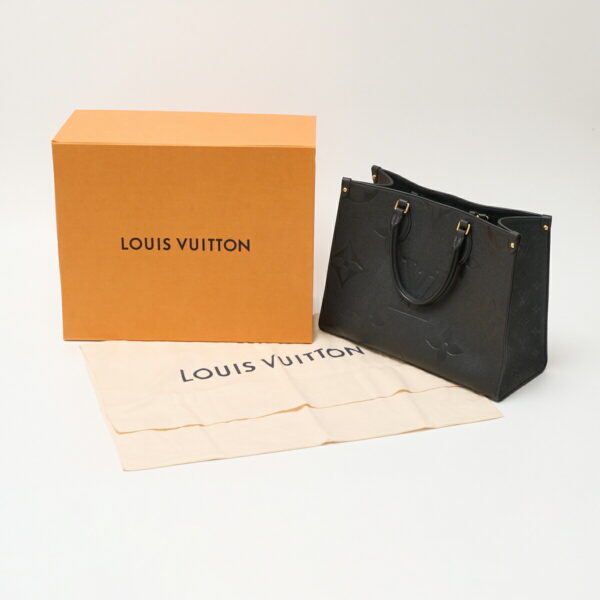 compass1710293410 Louis Vuitton On the Go MM Tote Shoulder Bag Monogram Empreinte Leather Black