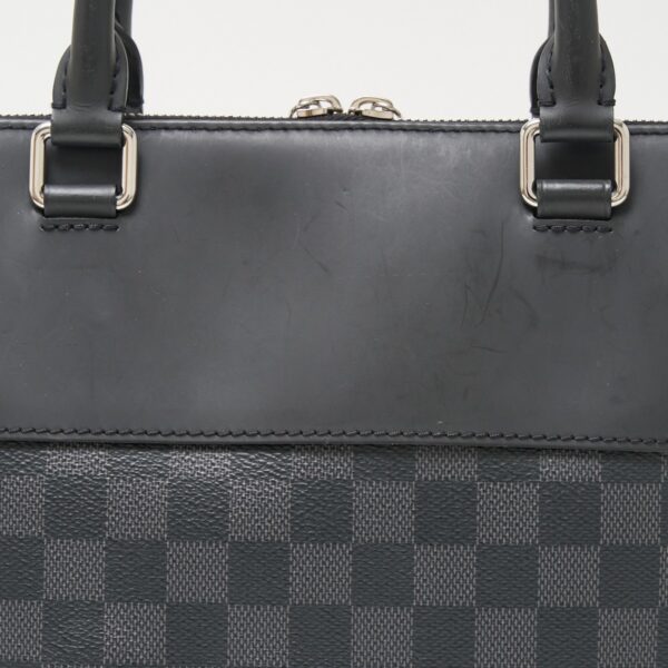 compass1710295241 Louis Vuitton Porte Documandeur Business Handbag Damier Graphite Leather Black