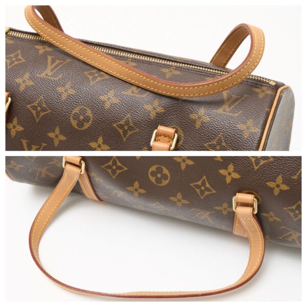 compass1710295723 Louis Vuitton Papillon 30 Hand Shoulder Bag Monogram Leather Brown