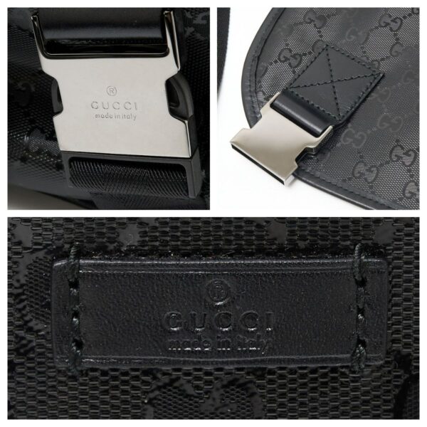 compass1711169232 Gucci GG Imprime Messenger Bag Black