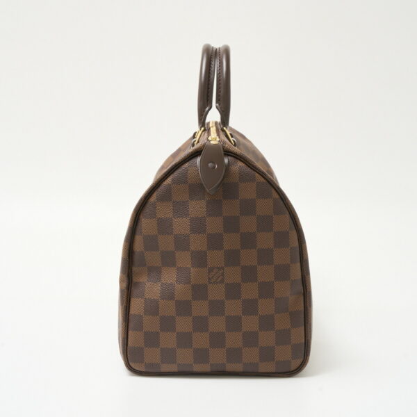 compass1711182619 Louis Vuitton Speedy 35 Handbag Damier Leather Brown