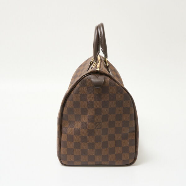 compass1711182629 Louis Vuitton Speedy 35 Handbag Damier Leather Brown