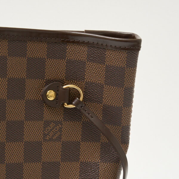 compass1711185409 Louis Vuitton Neverfull MM Tote Shoulder Bag Damier Canvas Leather Brown