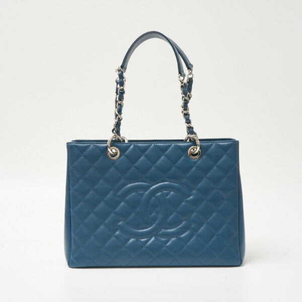 compass1711250074 Chanel GST Chain Tote Bag Blue Blue