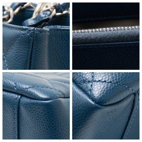 compass1711250116 Chanel GST Chain Tote Bag Blue Blue