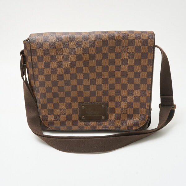 compass1711251174 Louis Vuitton Brooklyn MM Crossbody Bag Damier Canvas Brown