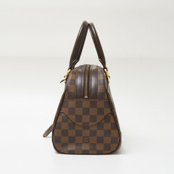 compass1712987183 Louis Vuitton Duomo Handbag Damier Ebene Canvas Leather Brown