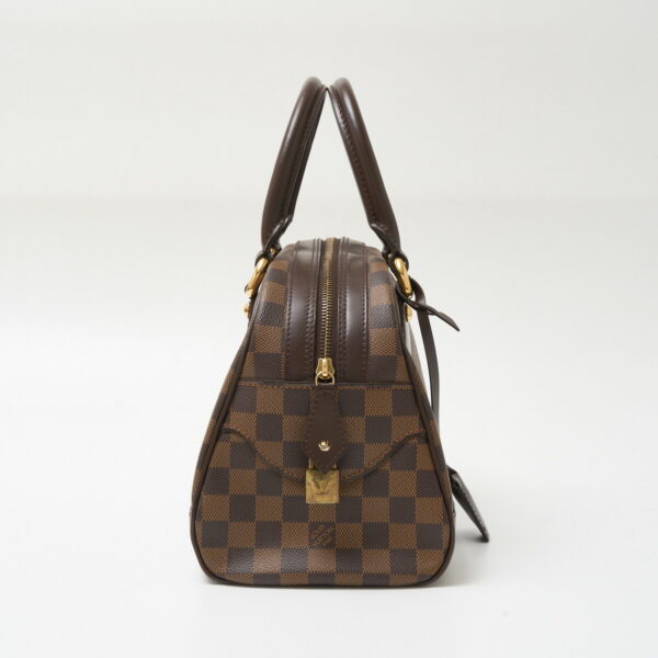 compass1712987193 Louis Vuitton Duomo Handbag Damier Ebene Canvas Leather Brown