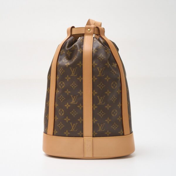 compass1712989502 Louis Vuitton Randonnée PM Shoulder Bag Monogram Leather Brown