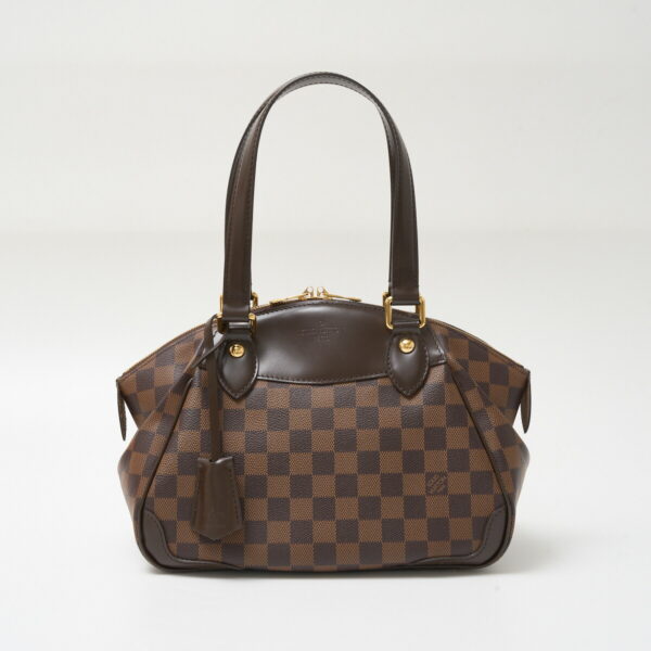 compass1712991216 Louis Vuitton Verona PM Damier Ebene Canvas Leather Brown