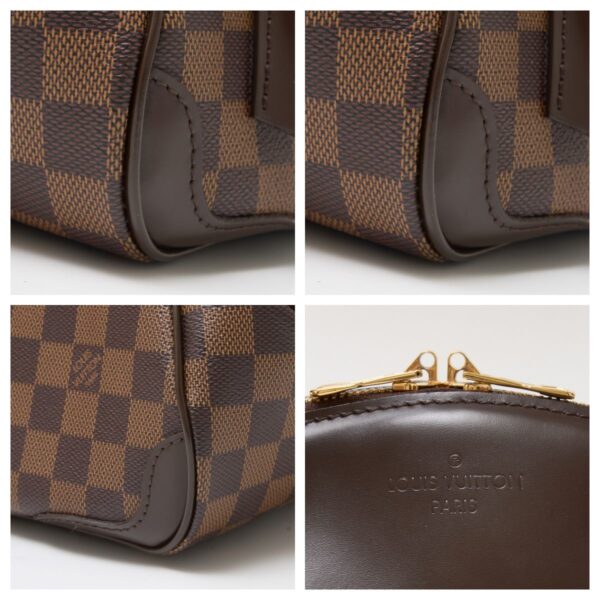 compass1712991258 Louis Vuitton Verona PM Damier Ebene Canvas Leather Brown