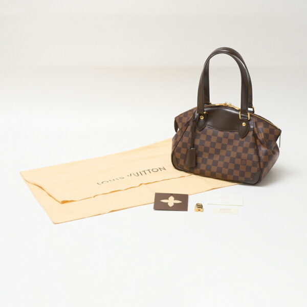 compass1712991280 Louis Vuitton Verona PM Damier Ebene Canvas Leather Brown