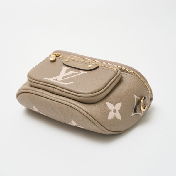 compass1712992517 Louis Vuitton Mini Bum Bag Hand Shoulder Bag Monogram Empreinte Leather Beige White