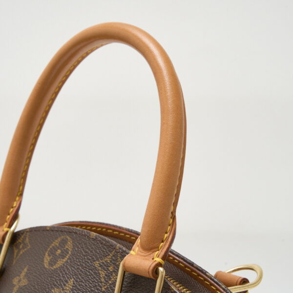 compass1712995089 Louis Vuitton Ellipse MM Handbag Monogram Canvas Leather Brown