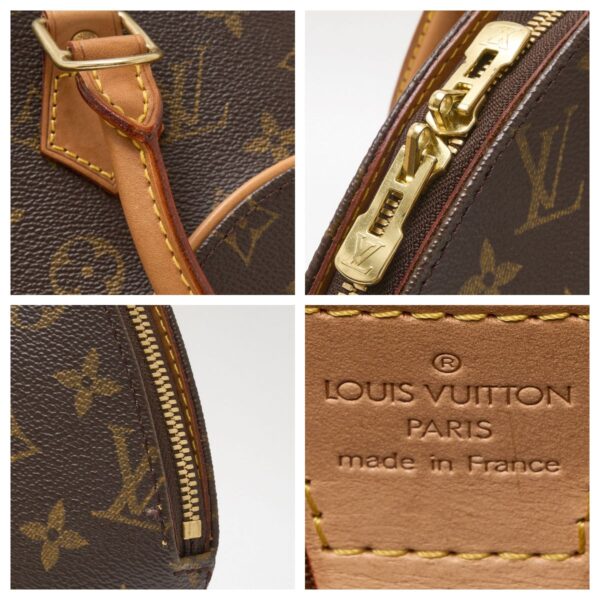 compass1712995106 Louis Vuitton Ellipse MM Handbag Monogram Canvas Leather Brown