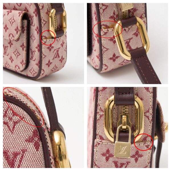 compass1713000381 Louis Vuitton Juliet Shoulder Bag Monogram Mini Canvas Leather Red