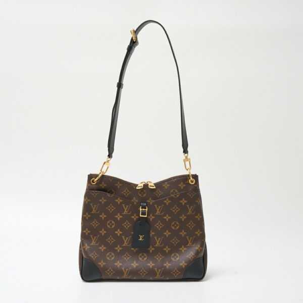 compass1713836733 Louis Vuitton Odeon NM MM Shoulder Bag Monogram Canvas Leather Brown Black