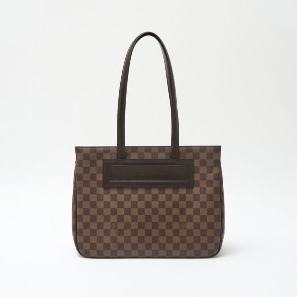 compass1714877812 Louis Vuitton Parioli PM Shoulder Tote Bag Damier Ebene Canvas Leather Brown