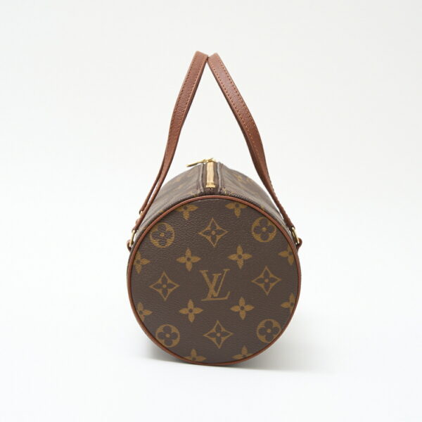 compass1714879641 Louis Vuitton Papillon 26 Model Handbag Monogram Canvas Leather Brown