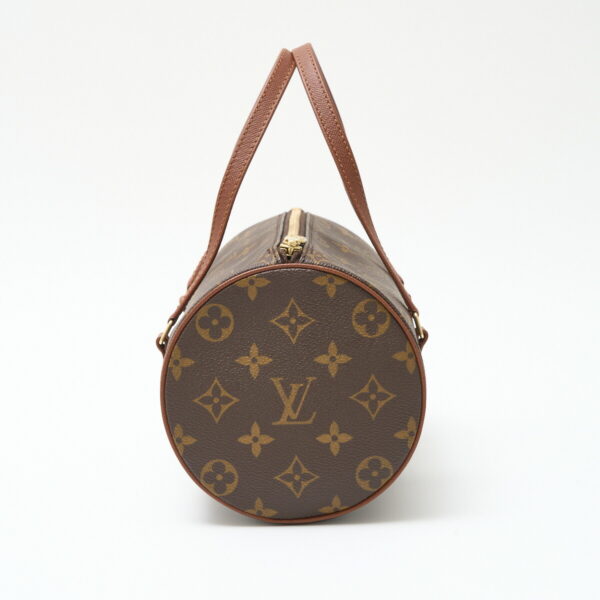 compass1714879653 Louis Vuitton Papillon 26 Model Handbag Monogram Canvas Leather Brown