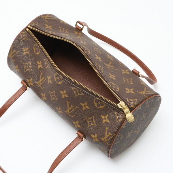 compass1714879668 Louis Vuitton Papillon 26 Model Handbag Monogram Canvas Leather Brown