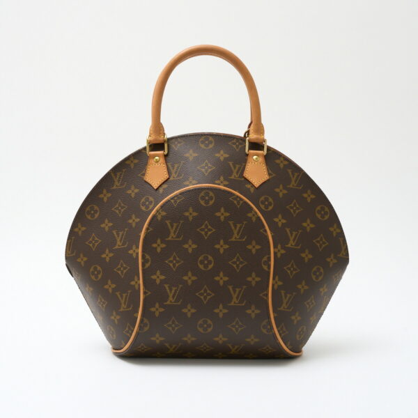 compass1714881344 Louis Vuitton Ellipse PM Handbag Monogram Canvas Leather Brown