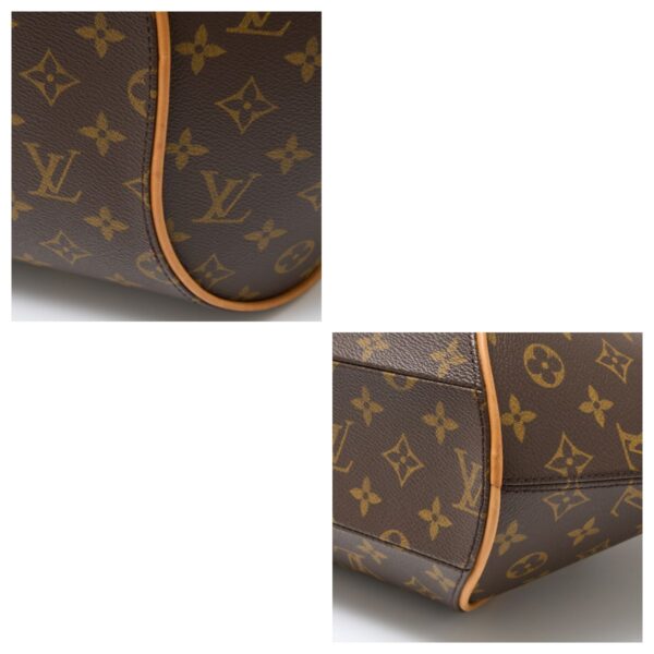 compass1714881437 Louis Vuitton Ellipse PM Handbag Monogram Canvas Leather Brown