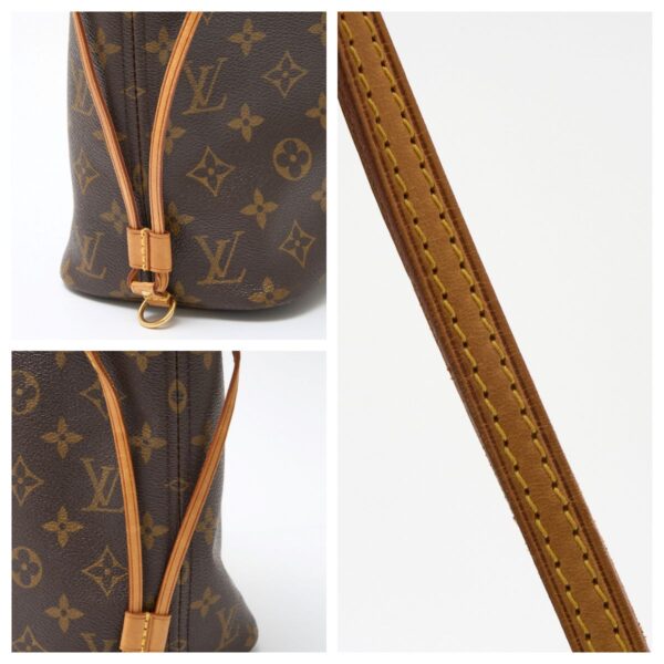 compass1714881916 Louis Vuitton Neverfull PM Tote Monogram Canvas Leather Brown