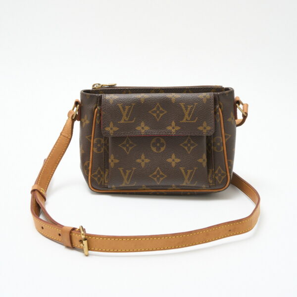 compass1714963501 Louis Vuitton Viva Cité PM Mini Shoulder Bag Monogram Leather Brown