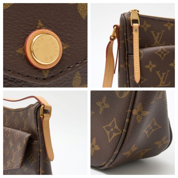 compass1714966374 Louis Vuitton Mabillon Shoulder Bag Canvas Leather Brown