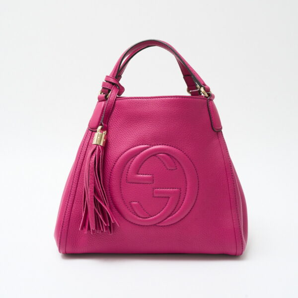 compass1715244638 Gucci Soho Interlocking G Tote Leather Canvas Purple