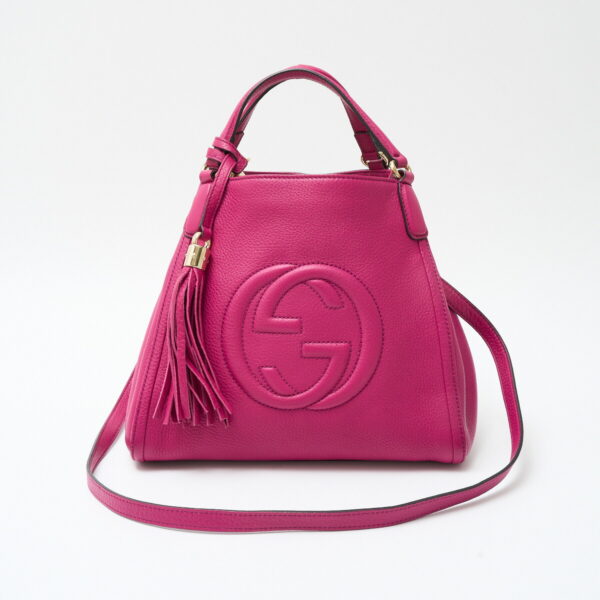 compass1715244647 Gucci Soho Interlocking G Tote Leather Canvas Purple