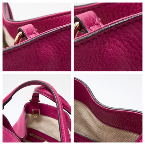 compass1715244720 Gucci Soho Interlocking G Tote Leather Canvas Purple