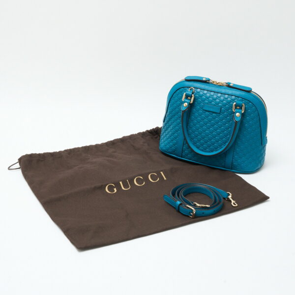 compass1715322285 Gucci Micro Guccisima Shoulder Bag Leather Canvas Blue