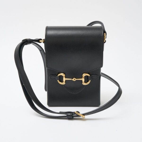 compass1715324239 Gucci Horsebit 1955 Mini Shoulder Bag Black