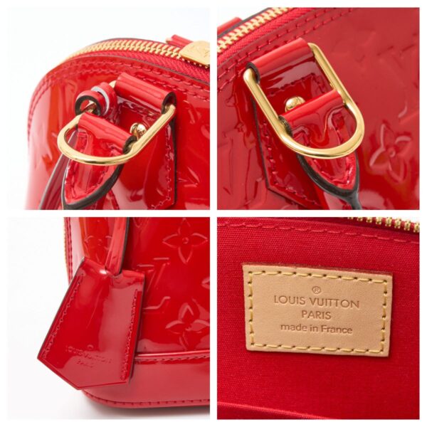 compass1715488978 Louis Vuitton Alma BB 2way Hand Shoulder Bag Vernis Leather Red