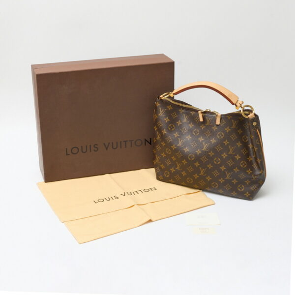 compass1715563723 Louis Vuitton Sully PM 2way Shoulder Bag Monogram Leather Brown